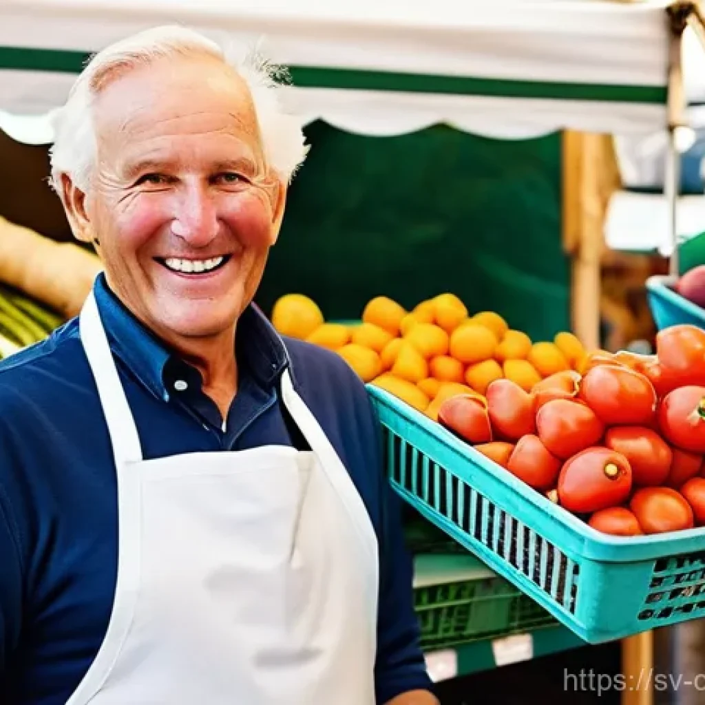 식재료 활용 요리로 전달하는 사랑과 정성 - **Prompt 1: The Soul of Seasonal Harvest**
"A vibrant, bustling outdoor farmers' market bathed i...