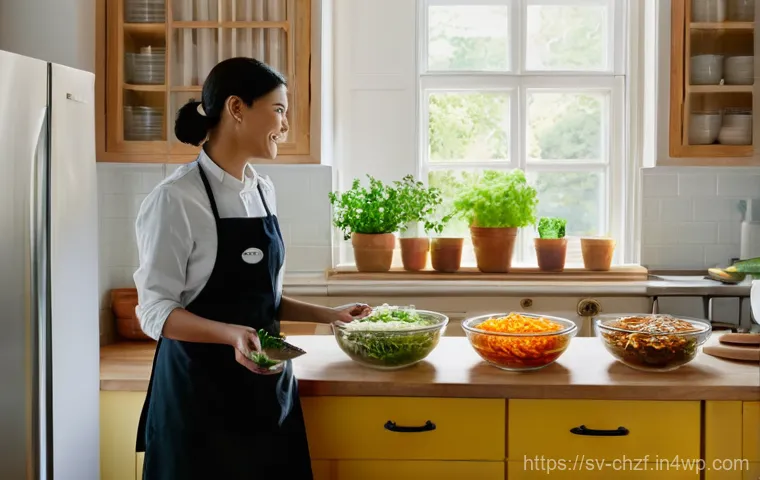 식재료 활용으로 만드는 수프 레시피 - **Prompt: The Chef's Creative Transformation in a Cozy Kitchen**
A wide-angle shot capturing a w...