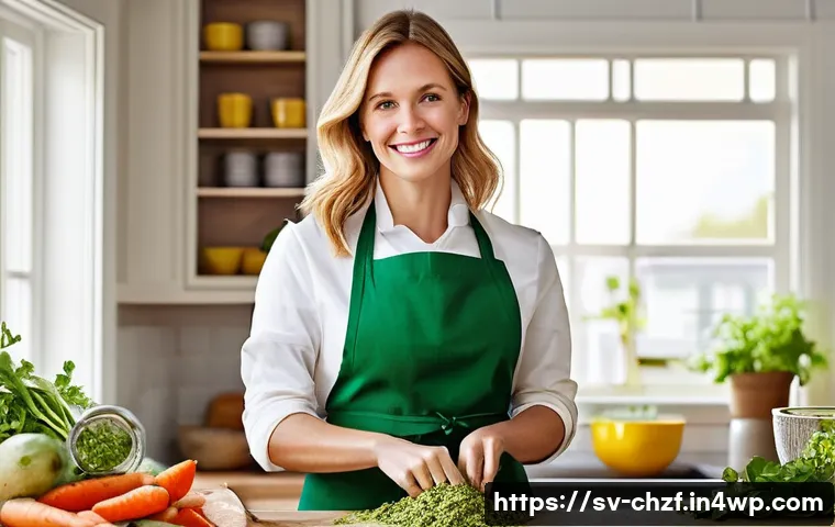 식재료 활용 요리사의 경험 공유하기 - **Prompt 1: Transforming Vegetable Scraps into Culinary Delights**
"A cheerful Swedish home chef...